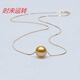 Fat Donglai's same style freshwater pearl pendant comes and goes, natural seawater powder, passerby, gold, 9-10mm x 45cm