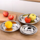 Fanji 5-pack stainless steel dish plate fruit plate thickened deep round plate school canteen hotel dish dish home barbecue plate K28 (thickened 5-pack)