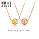 Ming brand jewelry 18K gold yellow red color gold glare cat eye bead set chain clavicle necklace gift for women pricing about 42+3 cm about 0.97-1.08 g 18K yellow CSR0229