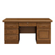 Rulan solid wood desk computer desk boss desk and chair combination new Chinese style home office writing solid wood desk 1.4m boss desk (walnut color)