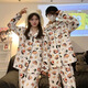 Yu Zhaolin couple pajamas men's autumn and winter Crayon Shin-chan pajamas women's cotton long-sleeved cartoon home clothes set can be worn outside