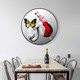 
Mo Hua Lulin Restaurant Decorative Painting Modern Simple Dining Table Hanging Painting Restaurant Mural Entrance Entrance Entrance Cabinet High-end Painting Dining Room Jiuyu Picture 05 Pair of Wine Ding Song 12354 Crystal Porcelain Painting-diameter 40 black frame (gold frame requires notes