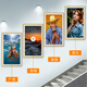 Budi elektronischer Malerei Bildschirm BOE-Klasse Papierbildschirm HD Fotorahmen elektronische Album Display Foto Video Wandbild elektronischer Fotorahmen Wandmontierter Wohnzimmer Eingang Hängende Malerei 86-Zoll-Holzfarbe [32G Memory] Papierbildschirm