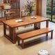 Zhangdian 2024 Nouveau bureau et table de salle à manger intégrée avec le nouveau salon de style chinois grande table en bois massif en bois massif multi-personnes table