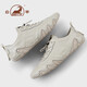 Ram men's shoes men's casual toe-layer cowhide shoes new autumn sports shoes men's small size black board shoes trendy shoes versatile beige four-season model 9901 41 (255mm)