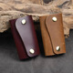 Crazy Horse Cowhide Lady's Key Bag Casual Portable Men's Key Bag Red Brown (Oil Leather)