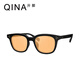 Qina (QINA) glasses Zhao Lusi same retro small frame sunglasses for men and women with high-value sun protection sunglasses QN5010A16