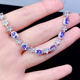 DL 1998 Fat Donglai same style tanzanite bracelet Japanese and Korean silver plated 18K gold inlaid natural l women's model 4a natural | natural tanzanite 4*5 bracelet
