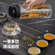 泰福高（TAFUCO）【日本品牌】商务泡茶杯便携水杯男士茶水分离杯玻璃杯隔热杯子 T6169 骑士黑 550ml