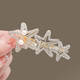 Seestarfish Imitation Perlen Haarclip für Frauen im Frühlings- und Sommer-Bang Clip Side-Strass Haarklammern mit einem Zeilenclip gebrochenes Haar Clip kurzes Haarstärke Stil One eins