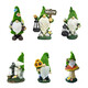 Shiyan solar garden light outdoor garden decoration ornaments cute dwarf elves light balcony terrace landscape light flocking - lantern welcome elves
