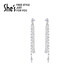 She s Qianzi earrings ice and snow secret craft crystal detachable tassel earrings 925 silver needle earrings birthday gift silver H0