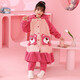 Manidu autumn and winter children's warm baby girl's pajamas set coral velvet nightgown home girl's hooded girl's home clothes WH7822 nightgown set 120 12 size recommended 35Jin Jin equals 0.5kg -45Jin Jin equals 0.5kg