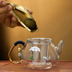Xinjingren teapot glass tea water separation household thickened high borosilicate teapot small boiling water with filter inner tank handmade Yaxuan teapot-smooth surface small (500 ml)
