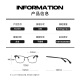 MOLSION myopia glasses men's D-shaped women's model can be matched with a certain number glasses frame anti-blue light MJ7371 B70 silver upper eyebrow matte dark blue frame +0 yuan with 0-degree anti-blue light lens