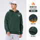 Camel plus velvet sweatshirt for men and women knitted hooded jacket fashionable versatile comfortable and skin-friendly warm sweatshirt J34CAY6624, black jade green, same style for men and women 2XL