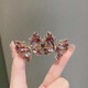 Xiang Wan Hairpin Hairpin Double Butterfly Spring Clip Women's Rhinestone Hairpin Back of the Head Top Clip Horizontal Clip Ponytail Clip Straight Clip