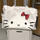 韫舜可爱卡通Kitty女包大包单肩蝴蝶结手提便携旅行包 Kitty卡通旅行包【白色】 30L宽40*高28*厚15cm