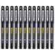 BAOKE Large Capacity Gel Pen Black Business Office Meeting Signature Pen Student Exam Ink Pen Hard Pen Calligraphy Practice Pen Stationery 1.0mm Black 12 Pack PC1048 Large Capacity Gel Pen