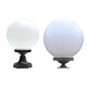 
Round ball lamp home outdoor waterproof circular fence column head villa courtyard ball lamp gate post spherical door post lamp ordinary diameter 25cm gray base