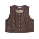 
Mancaoko vest women's fashionable PU leather vest spring and autumn short British retro vest round neck versatile simple and fashionable jacket, brown color_coffee 9893# round neck leather vest L__111-125Jin[Jin equals 0.5 kg]