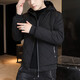 Afilmby Baumwollmantel Herren Baumwollmantel Herbst und Wintermantel Herren Winter Mode Kleidung und Samt verdickte Wintermantel-Baumwolljacke schwarz 3xl (140-155jin [Jin gleich 0,5 kg])