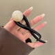 Xiang Wan hairpin hairpin retro style round bead one-word clip high-end twist hairpin back of the head shark clip headwear