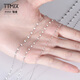 TTMIX platinum necklace for women pt950 platinum kiss clavicle chain versatile plain chain light luxury niche 2.9-3.1g 48cm