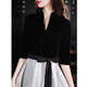 Seidler black evening dress for women 2025 new banquet temperament noble and light luxury niche annual meeting host black long XL (recommended 116-125 Jin [Jin equals 0.5 kg])