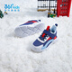361 children's shoes, boys and girls warm cotton shoes, winter new children's cotton shoes with velvet lining, versatile winter shoes, light blue/361 white/snow blue 29