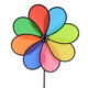 Tissu arc-en-ciel du moulin à vent en huit couleurs grand moulin à vent de la maternelle immobilier activité pittoresque accessoires extérieurs décoration petits jouets 25cm