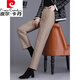 Pierre Cardin Middle-aged and Elderly Down Pants Women's Winter Outerwear Thickened Warm Cotton Pants 2025 New Mom Straight Casual Long Pants Khaki XL 115-125Jin Jin equals 0.5 kg
