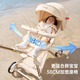 Maruya T6-2 baby stroller with high view, can sit and lie down, one-button folding platinum series, glacier blue PLUS+ mosquito net