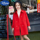 Disney (DISNEY) Veste en laine pour fille 2023 Nouveau manteau d'hiver en laine à la mode pour enfants automne et hiver de style coréen pour enfants moyens et grands, doublure simple rose 130