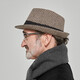 SOMUBAY middle-aged and elderly men's top hat autumn and winter thin retro jazz hat four seasons dad gentleman hat Shanghai beach hat men's coffee one size 56-58CM