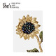 She s Akiko Van Gogh Sunflower Original Handmade Beaded Crystal Brooch High-End Exquisite Corsage Pin Birthday Gift for Women Golden Sunflower D0