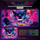 RGB Luminosa Ratón Pad, Pokémon Gengumon Genggui E-Sports Juego Teckboard Pad Anime Padt Strip atmosférico de luz DD-3294 RGB GENGGUI 1000X500MM 4 mm actualizado