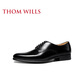 THOM WILLS皮鞋男休闲商务正装圆头德比鞋手工真皮英伦软底男鞋夏季 黑色D1591-1 39 /6.5码