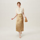 
Fan Silanen's new Chinese style design lace temperament gentle and chic loose shirt 2024 summer new style 12188 apricot color XL