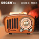 德劲（DEGEN） 德劲DE686蓝牙音箱迷你小音箱收音机复古小音响 无线蓝牙家用音响 胡桃木 688