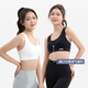 李宁（LI-NING）运动内衣女瑜伽健身文胸中强度支撑速干透气背心跑步 黑色 M