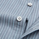 Dances with Wolves, comfortable pure cotton, autumn and winter fashionable striped versatile casual men's long-sleeved shirt 009 blue gray 170