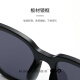 Bluekiki sunglasses, unisex, square frame, large frame, men's driving glasses, women's anti-UV glasses TR91 black frame, black film