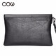 Kuh Herren Handtasche Mode Clutch Bag Herrenbeutel großer Kapazität Umschlagbeutel Casual Handtasche Tasche Herren C-9818 Schwarz