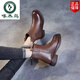 Boots cortos de cuero de marca de carpintero para mujeres 2025 nuevas botas de primavera de invierno a mitad de techo más lana capa de vaca martin botas para mujeres marrón soltero 38
