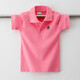 Camiseta para niños Camisa de solapa de verano de manga corta Polo de solapa de verano Ropa infantil 2024 Nuevo estilo de collar gris de middulle-manga de tamaño para niños de tamaño mediano (684) 130