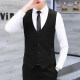 vocacool suit vest men's vest formal vest business casual professional fit black XL/116-130Jin [Jin equals 0.5 kg]