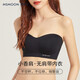 Muroqian Xiaoxiang shoulder strapless bra seamless push-up non-slip tube top beautiful back bra summer thin women's chest wrap black S