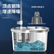 美丽雅旋转拖把40cm伸缩杆2拖布带桶墩布干湿两用一拖净免手洗家用墩布