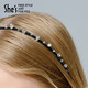 She s Qianzi Ice and Snow Secret Craft Crystal Fine Hairband Light Luxury Headband High-end Fashion Hairpin Headband Birthday Gift Silver H0